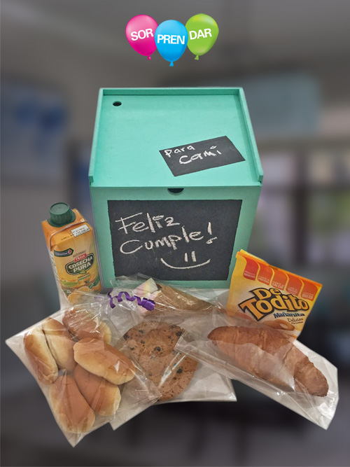 Desayuno a domicilio Mensajes en Caja